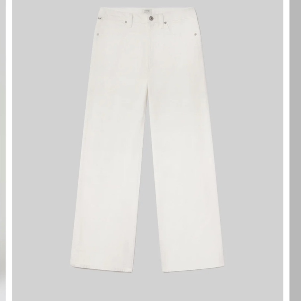 Citizens Of Humanity White Flare & Wide Leg Jeans
